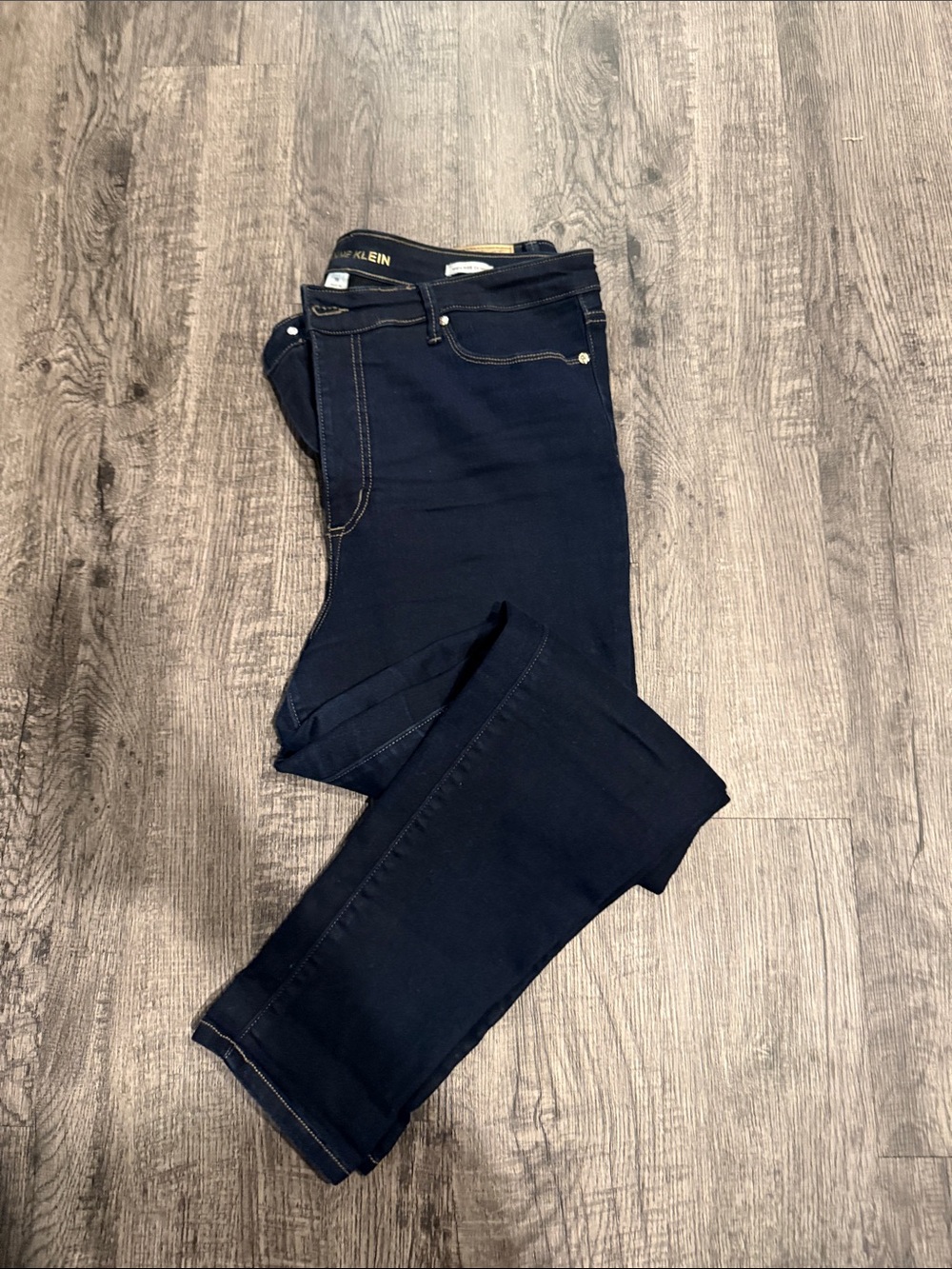 Anne Klein Dark Wash Jeans - Navy Blue
